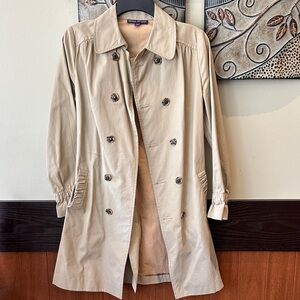 Classic Tan Double-Breasted weekend workshop women,s Coat